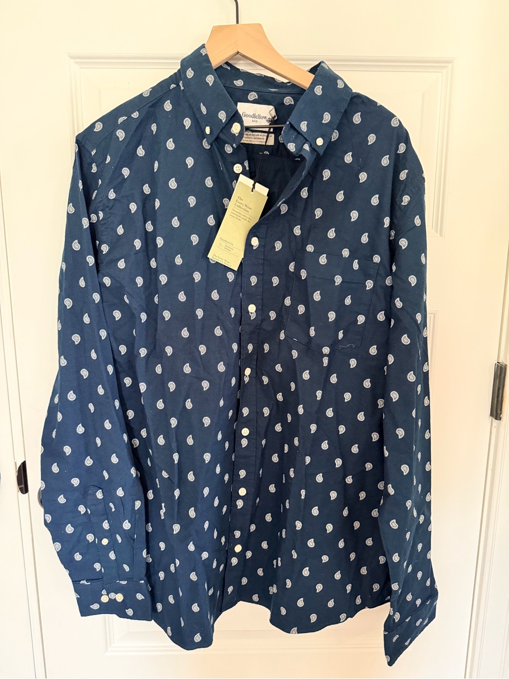 NWT Goodfellow paisley Oxford button down xl tall